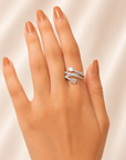 Crossover Diamond Ring