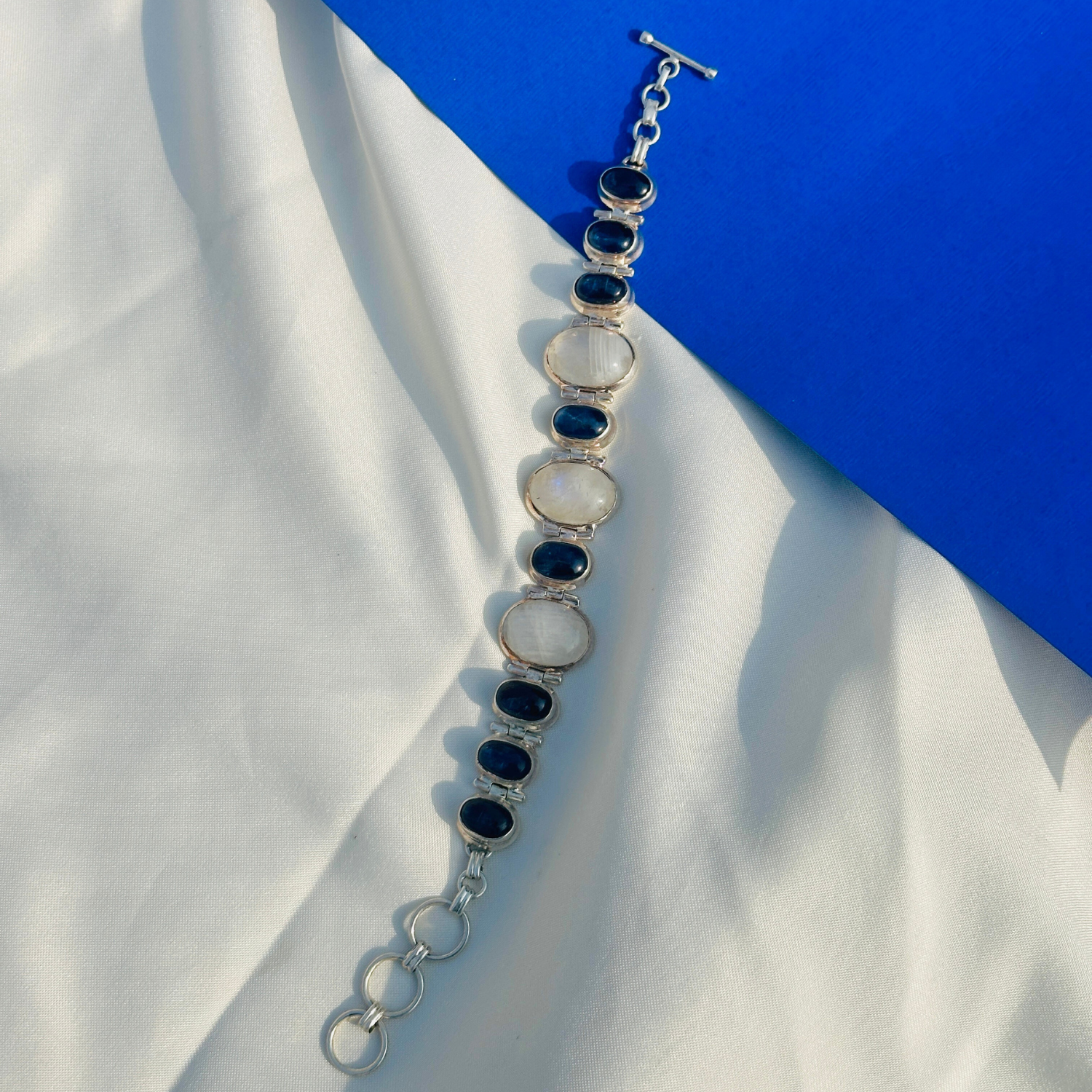 Gemstone, Colorstone Silver 925 Bracelet, moonstone