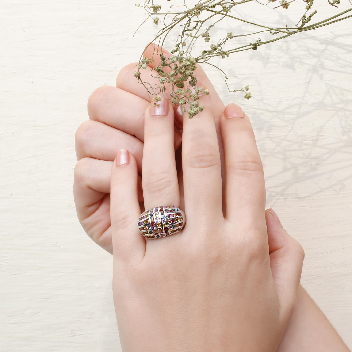 Multi Gemstone Statement Ring for Women