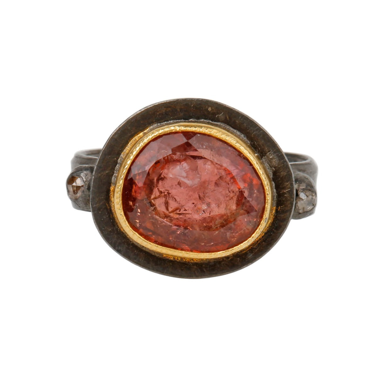 Handmade Rustic Tourmaline Ring