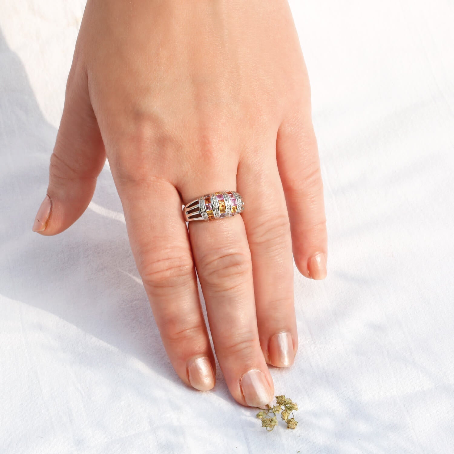 Multi Stone Ring Sterling Silver