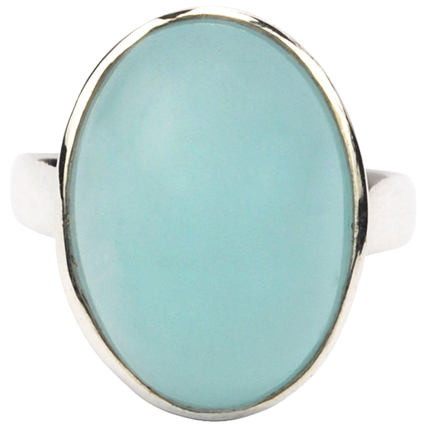 Natural Aquamarine Ring Silver Ring