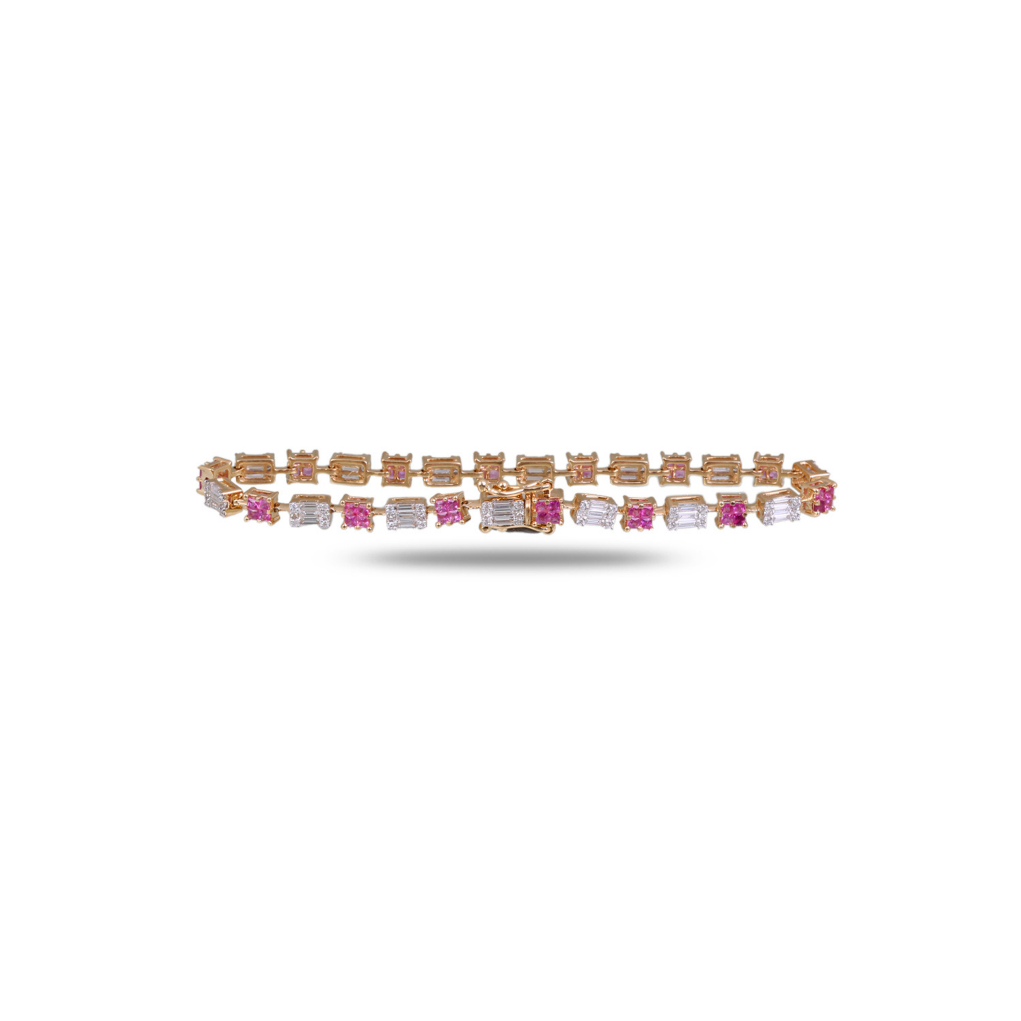 Pink Sapphire & Diamond Bracelet 