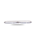 18K white gold blue sapphire micro tennis bracelet