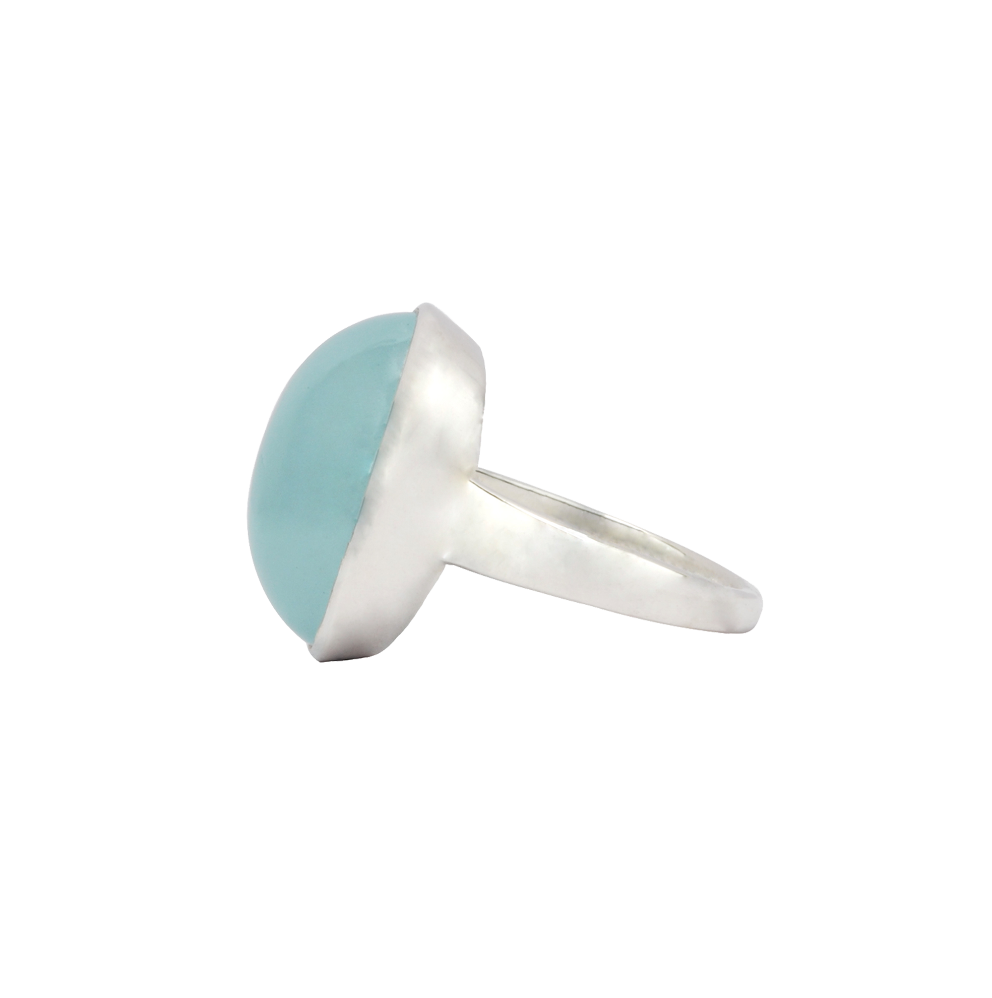 Aquamarine ring in sterling silver