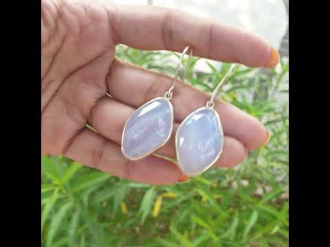 chalcedony earrings