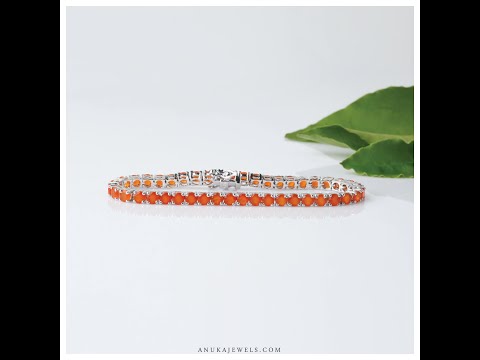 carnelian silver bracelet