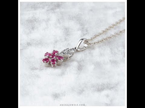 ruby & diamond pendant