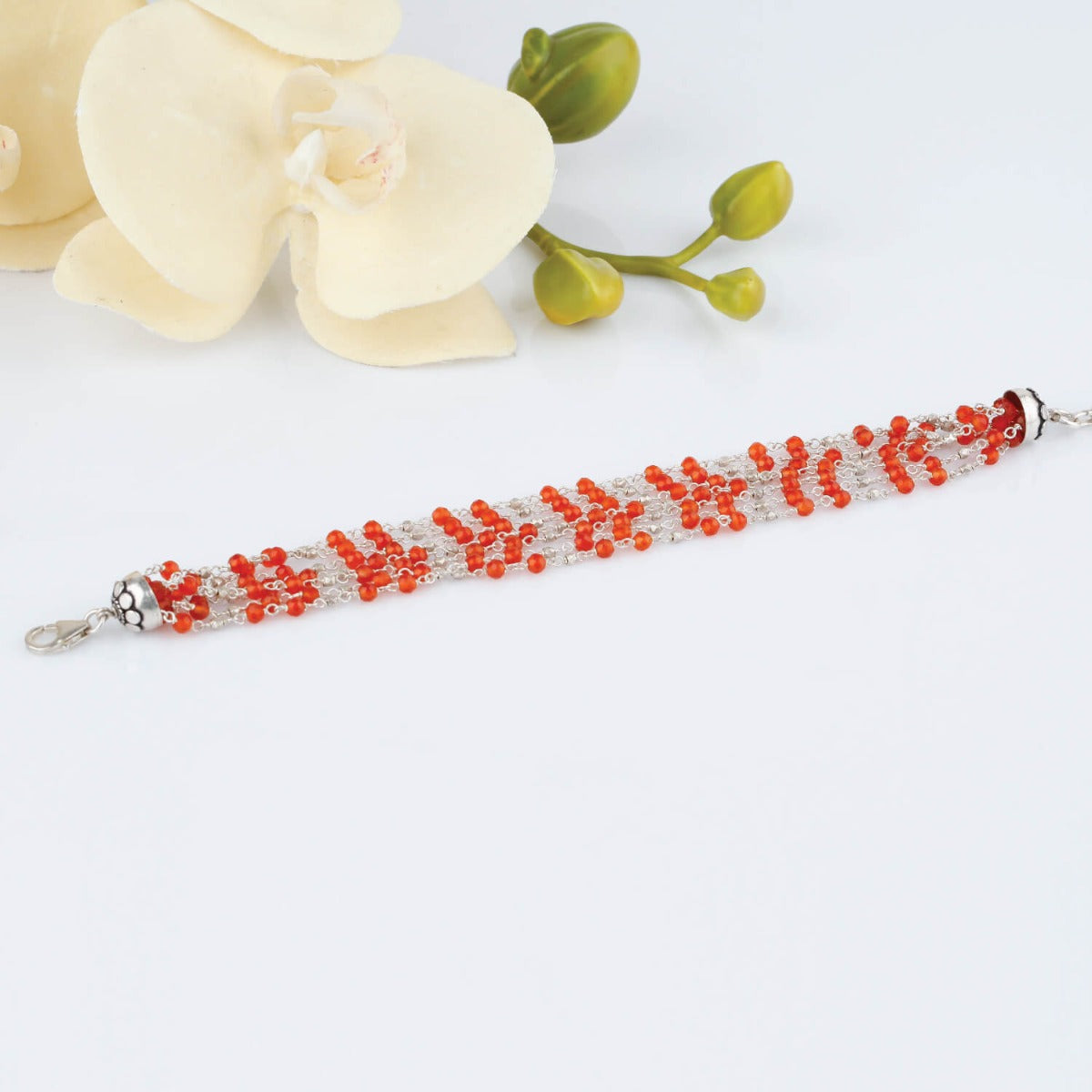 carnelian silver bracelet