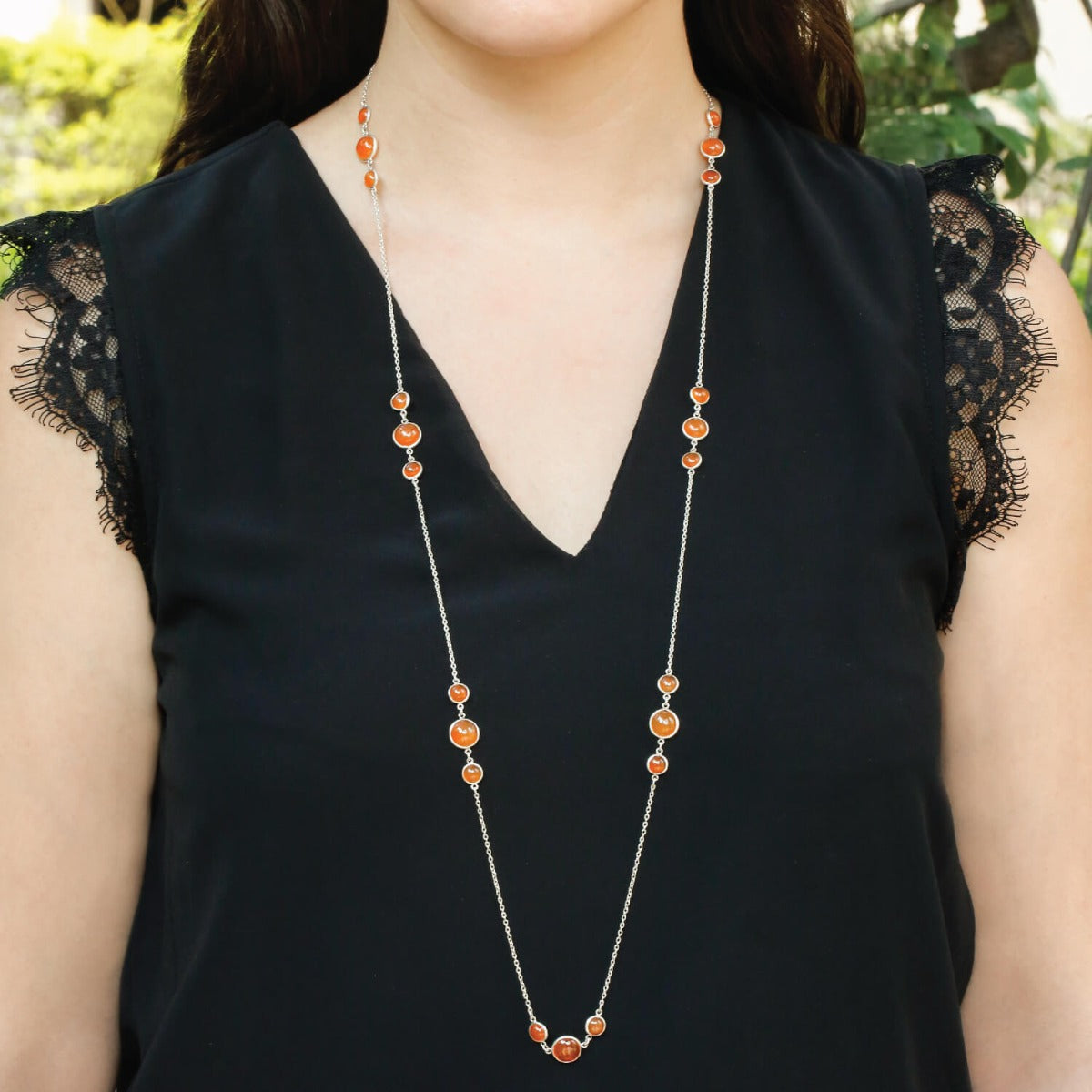 silver necklace, sterling silver necklace, carnelian necklace, carnelian silver necklace, orange necklace, orange silver necklace, silver orange necklace, red silver necklace