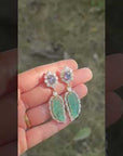 Oto Emerald and Tanzanite Earrings