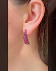 Minseo Ruby Diamond Earrings