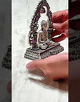 Silver 925 Lord Mahaveer Swami Idol Artifact