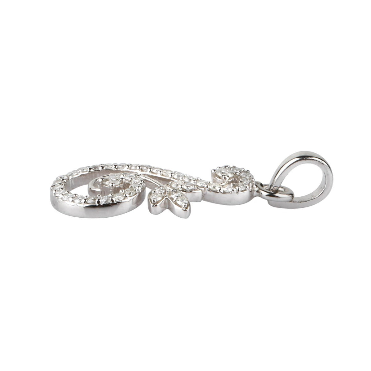 diamond silver pendant