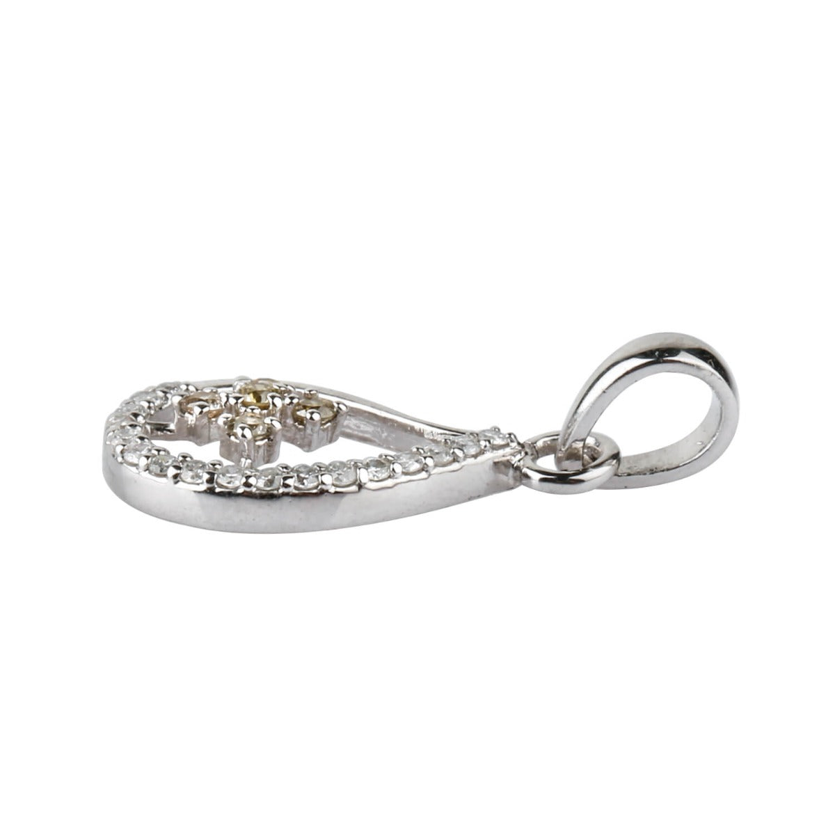 diamond silver pendant