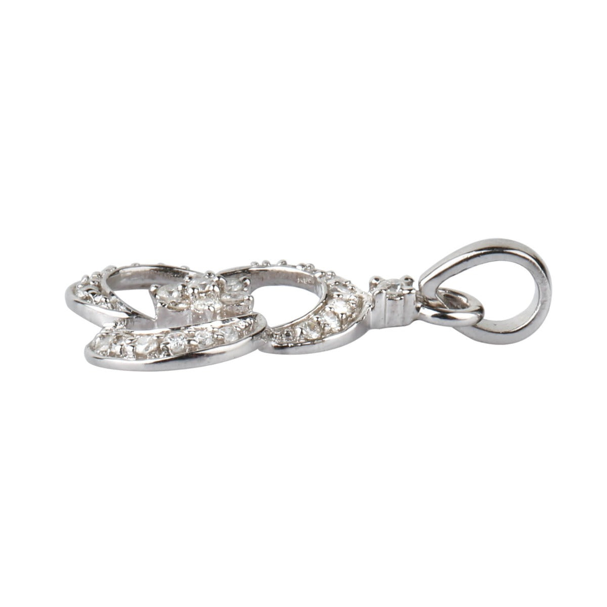 diamond silver pendant