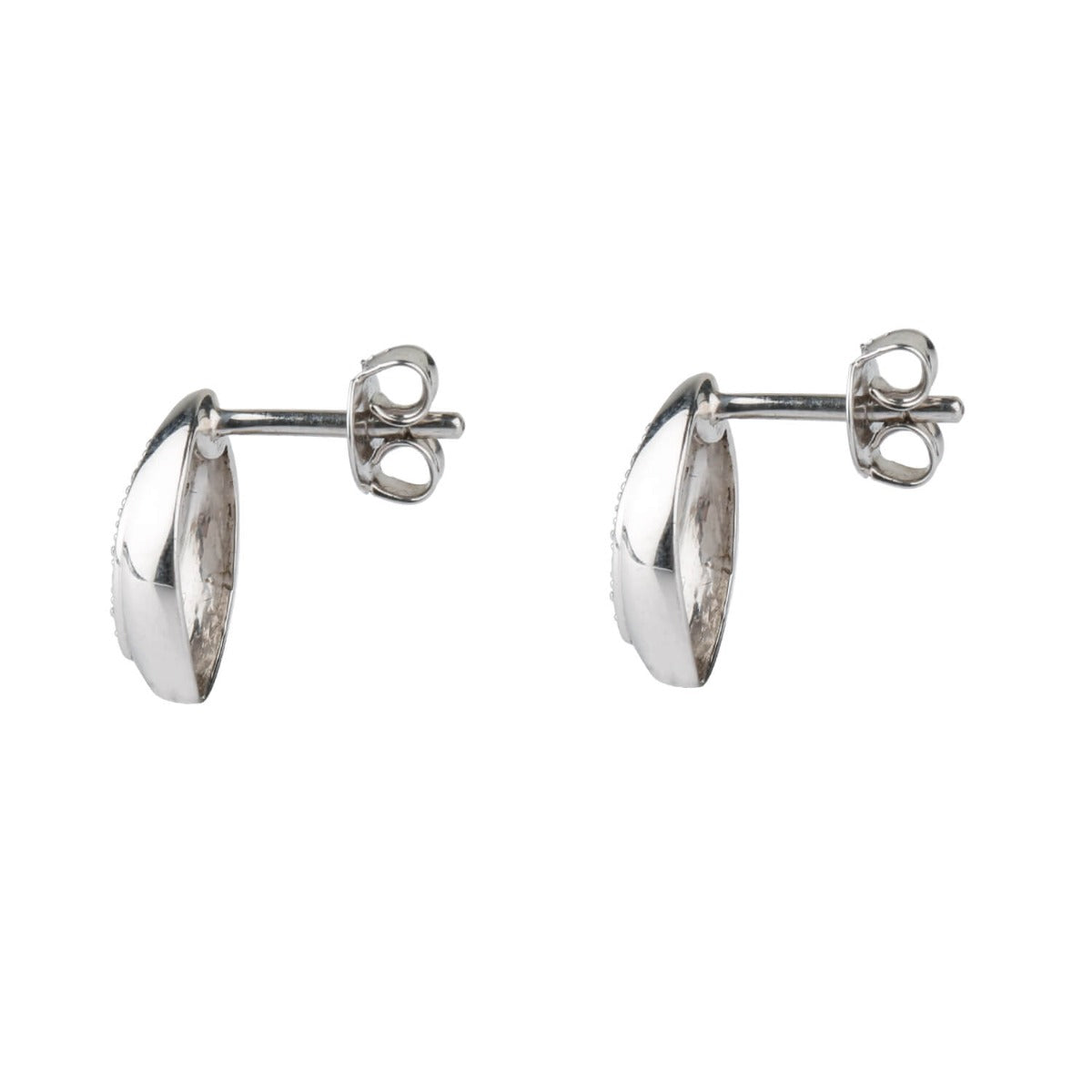 diamond silver earrings