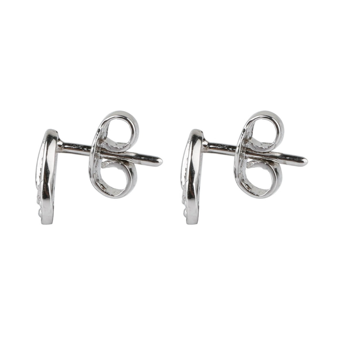diamond silver earrings