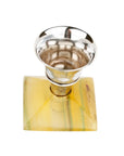 Fluorite silver candle stand