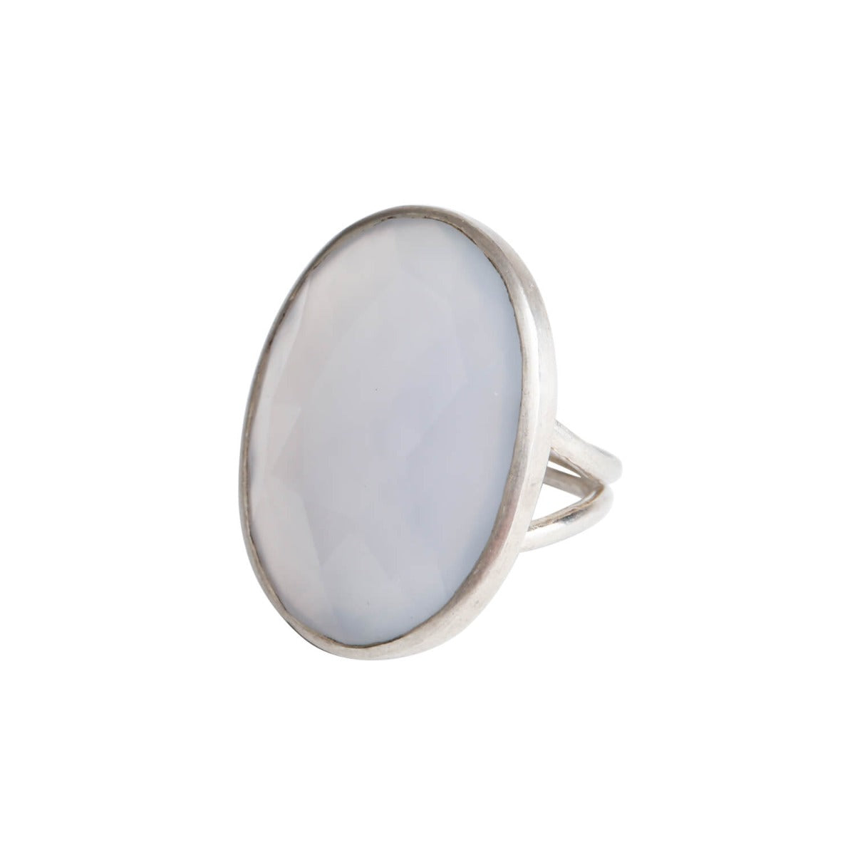 silver chalcedony ring