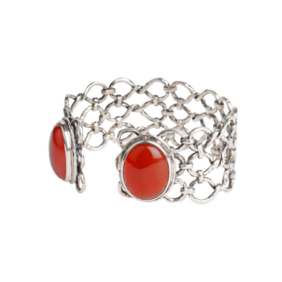 carnelian silver handcuff