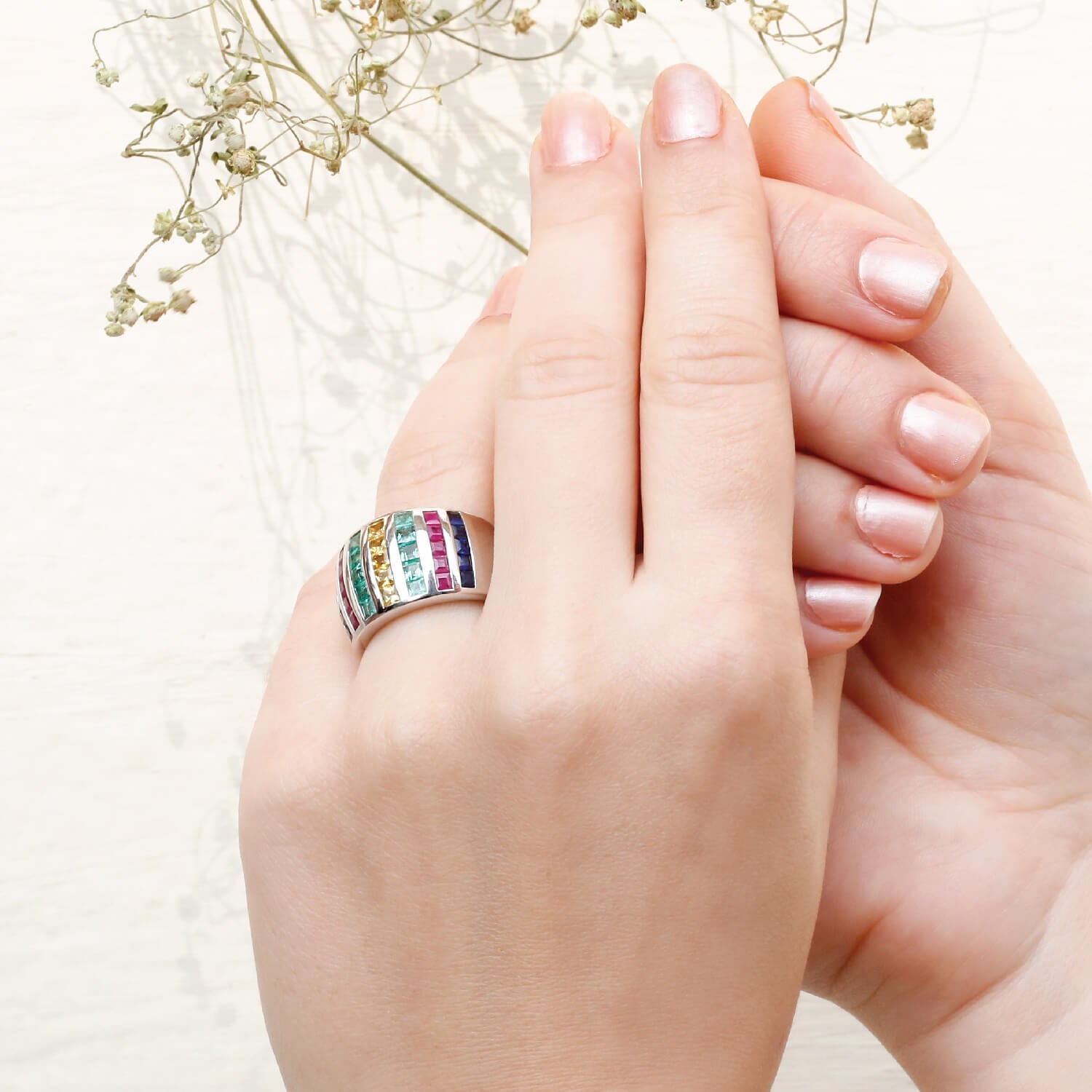 Multi Stone Ring Sterling Silver 925